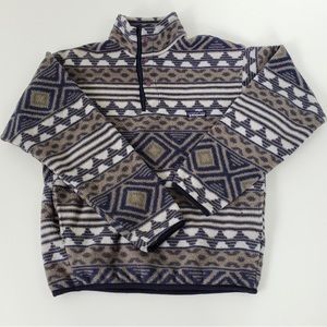 Vintage Patagonia Synchilla quarter snap fleece pullover geometric diamond print